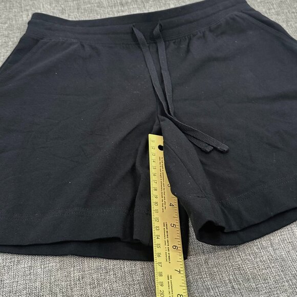 NEW Karen Scott Sport Shorts‎ Black Petite Small Black Cotton Spandex Drawstring - Picture 4 of 13